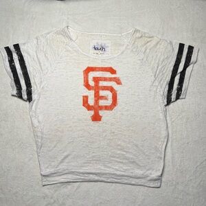 SF Giants White and Orange Short Sleeve Tee